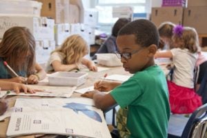 Decorative photo of children in school